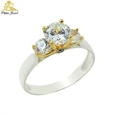 Gümüş Zirkon Taşlı Yüzük